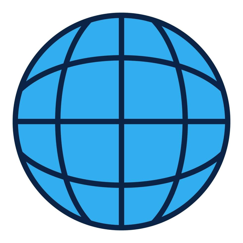 wereldbol vector wereld concept gekleurde minimaal icoon of teken