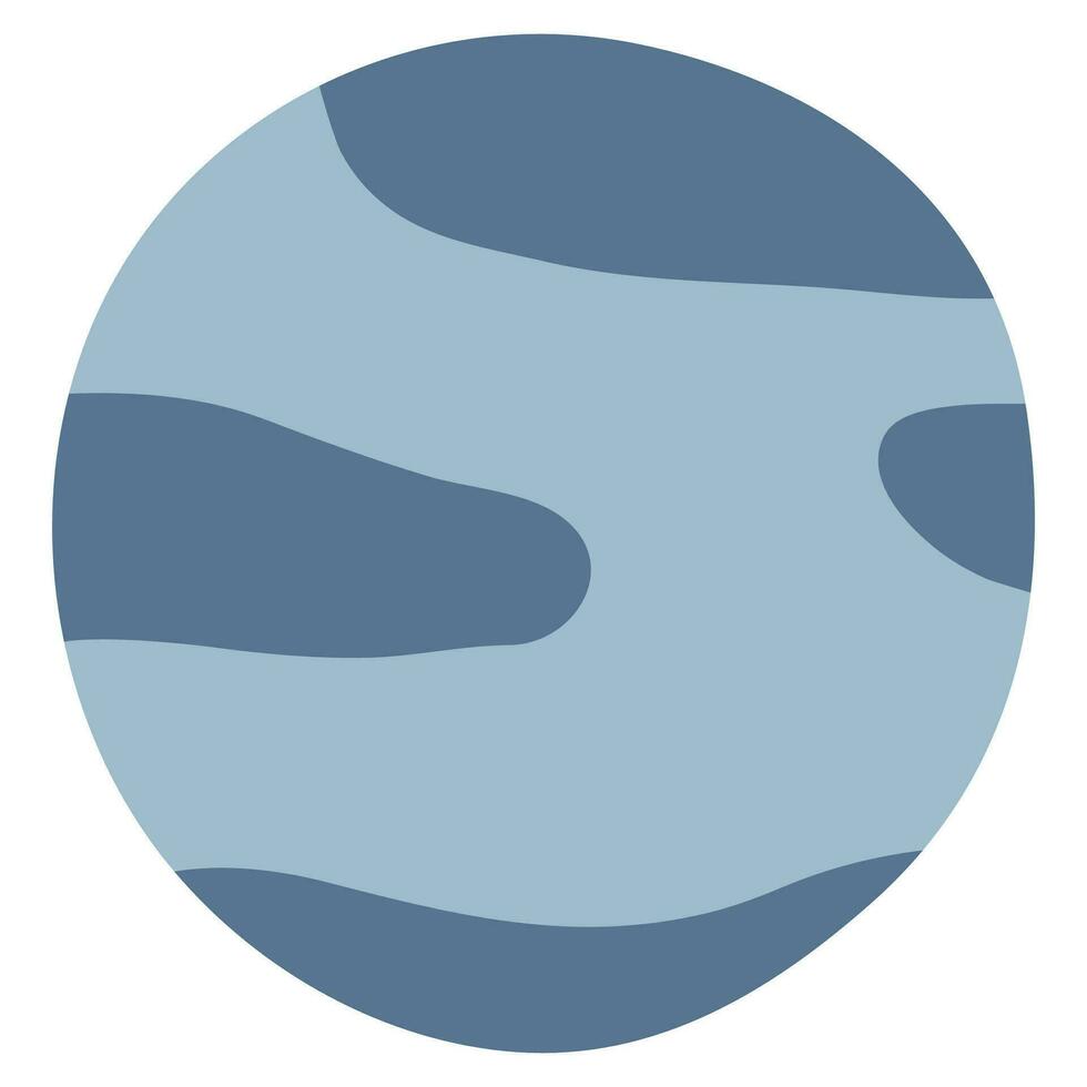 Neptunus single schattig Aan een wit achtergrond vector illustratie