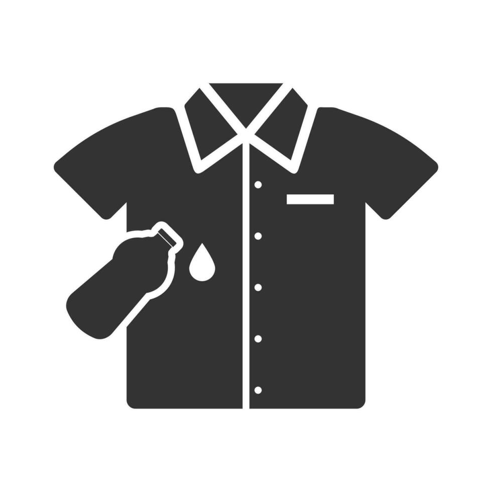 vector illustratie van kleren zeep icoon in donker kleur en wit achtergrond