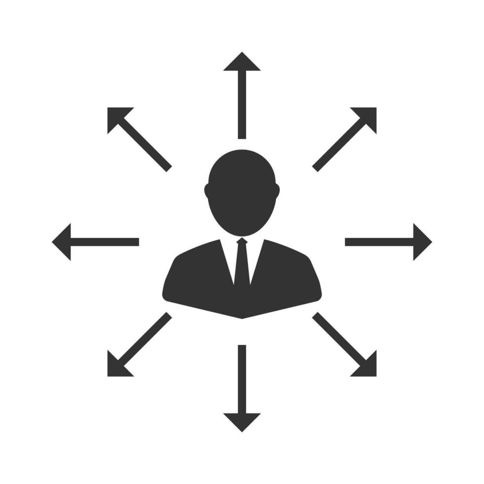 vector illustratie van werknemer relaties icoon in donker kleur en wit achtergrond