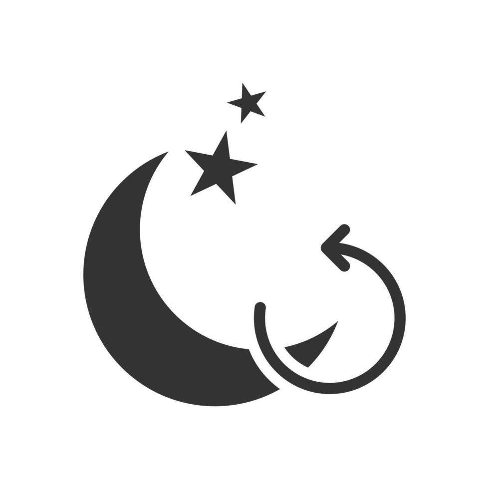 vector illustratie van nacht verandering icoon in donker kleur en wit achtergrond