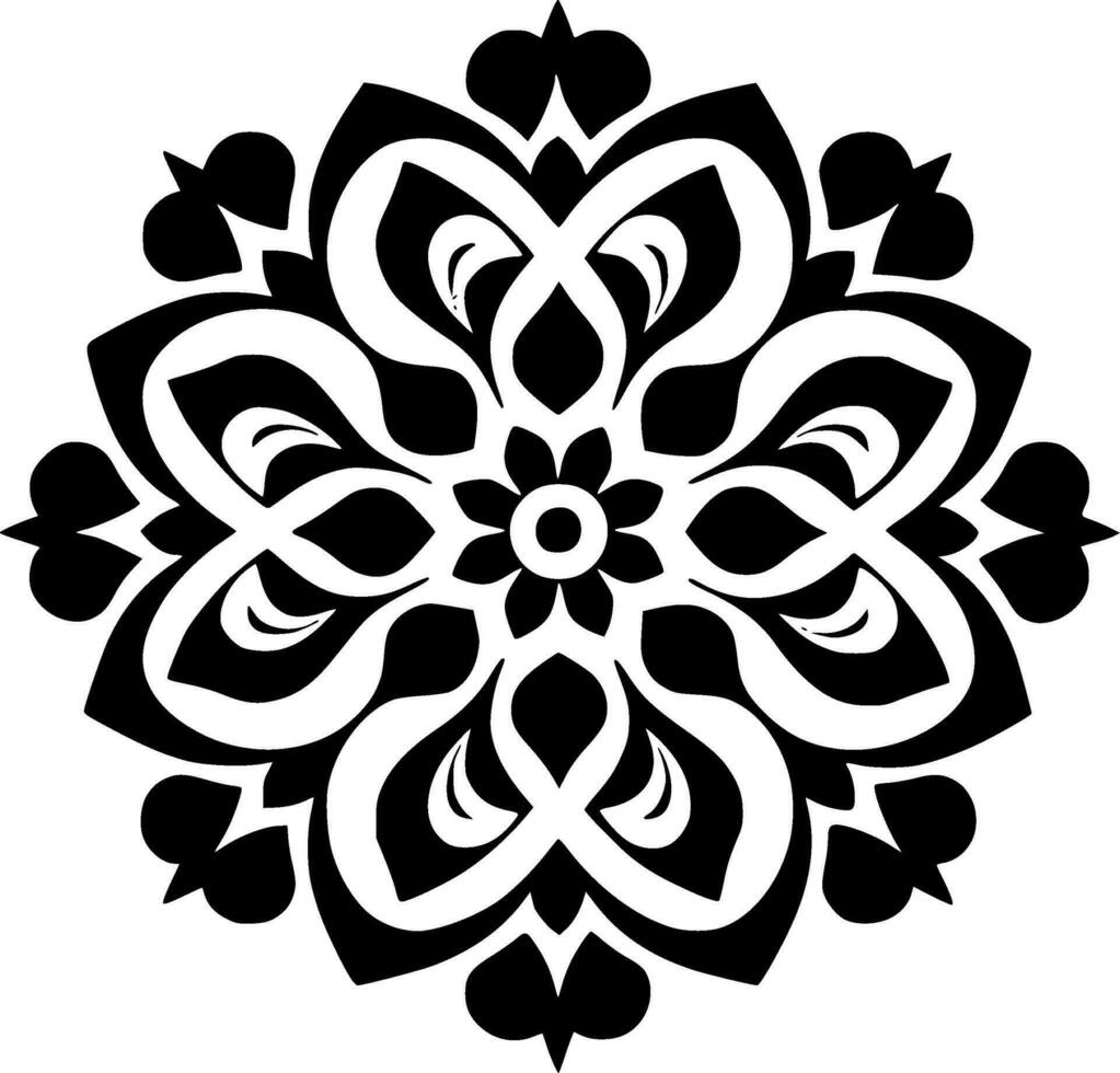 mandala, minimalistische en gemakkelijk silhouet - vector illustratie