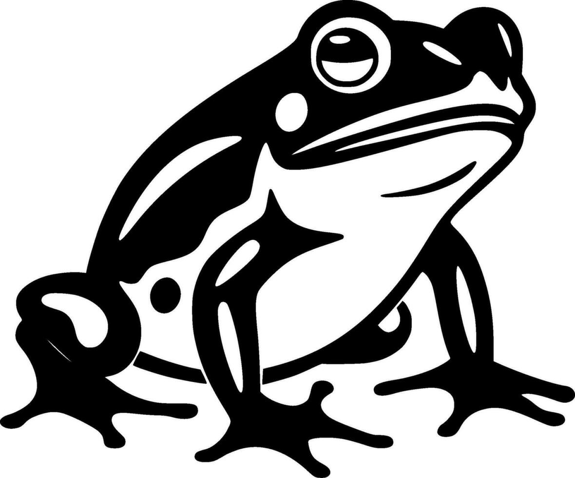 kikker - minimalistische en vlak logo - vector illustratie