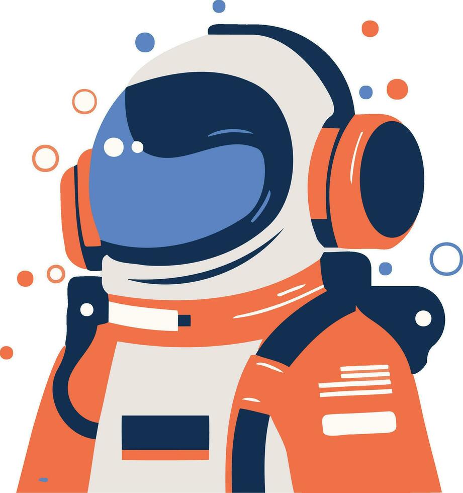 hand- getrokken astronaut in vlak stijl vector