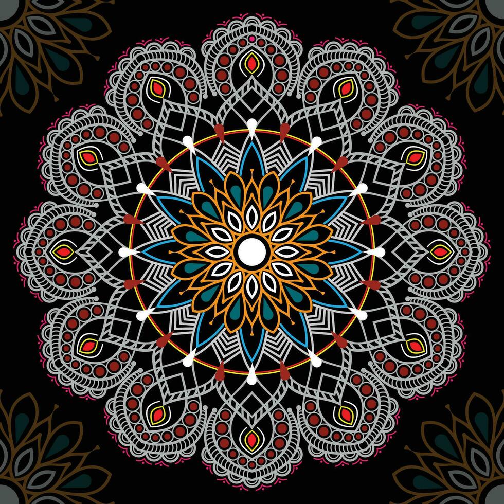 luxe gouden meetkundig mandala ornament vorm achtergrond vector