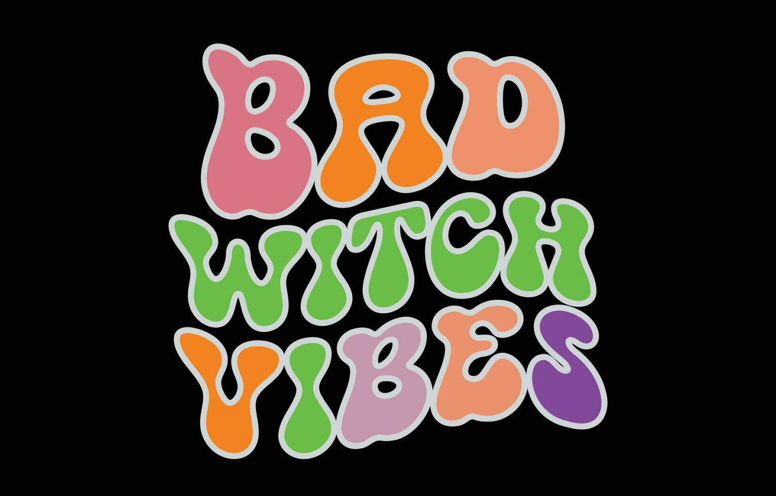 halloween retro type typografie ontwerp voor t-shirt, kaarten, kader kunstwerk, Tassen, mokken, stickers enz vector