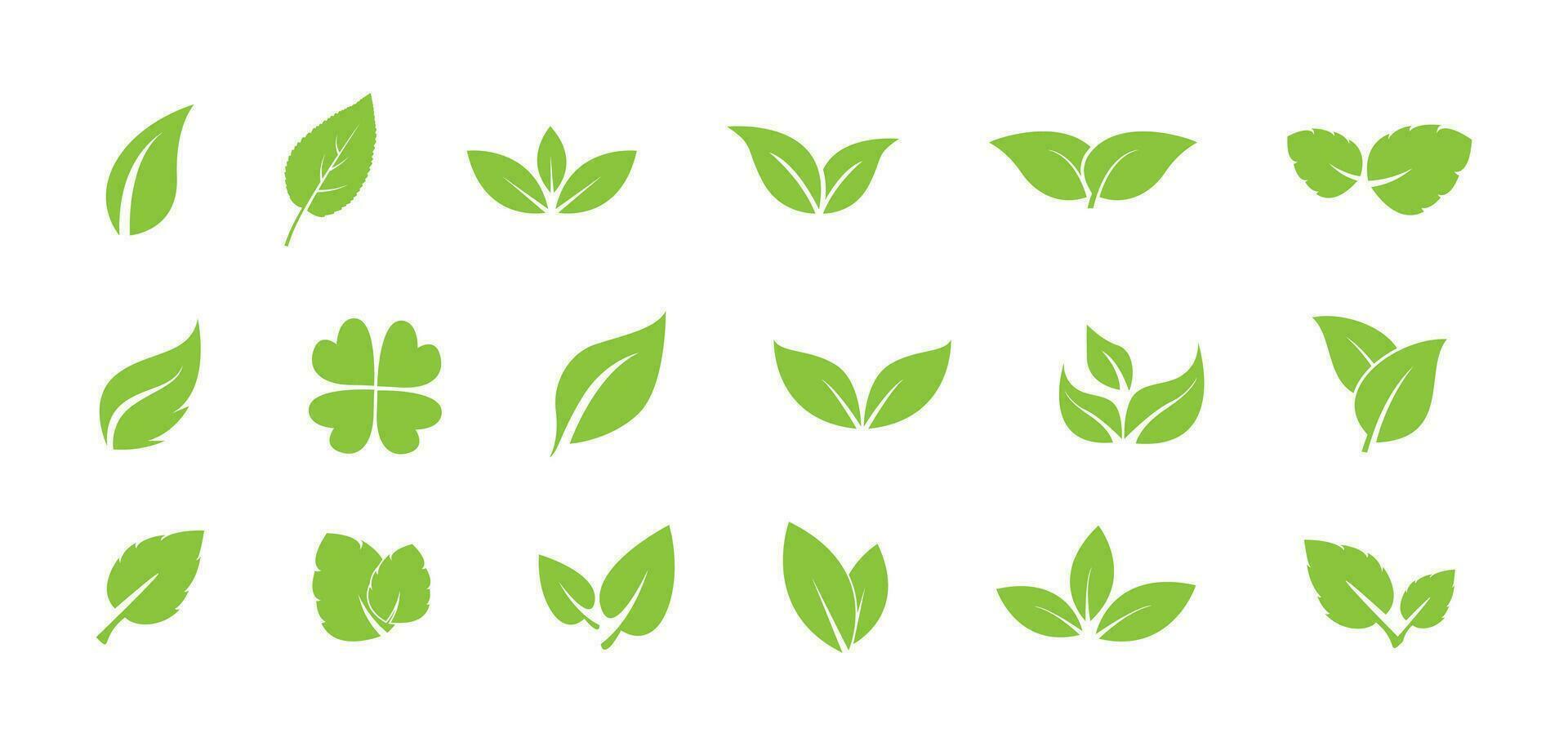 groen blad ecologie natuur element vector icoon. blad icoon vector ontwerp sjabloon gemakkelijk en schoon