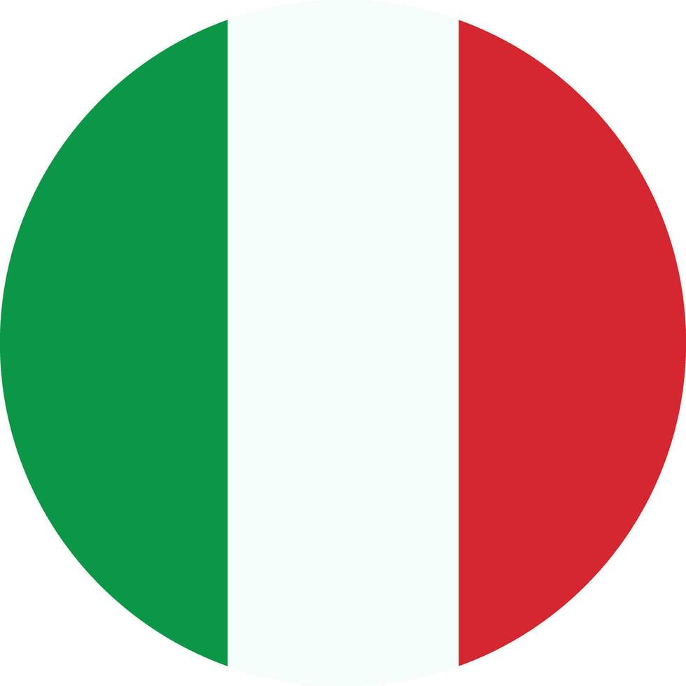 ronde Italië vlag vector icoon geïsoleerd Aan wit achtergrond . Italiaans vlag cirkel