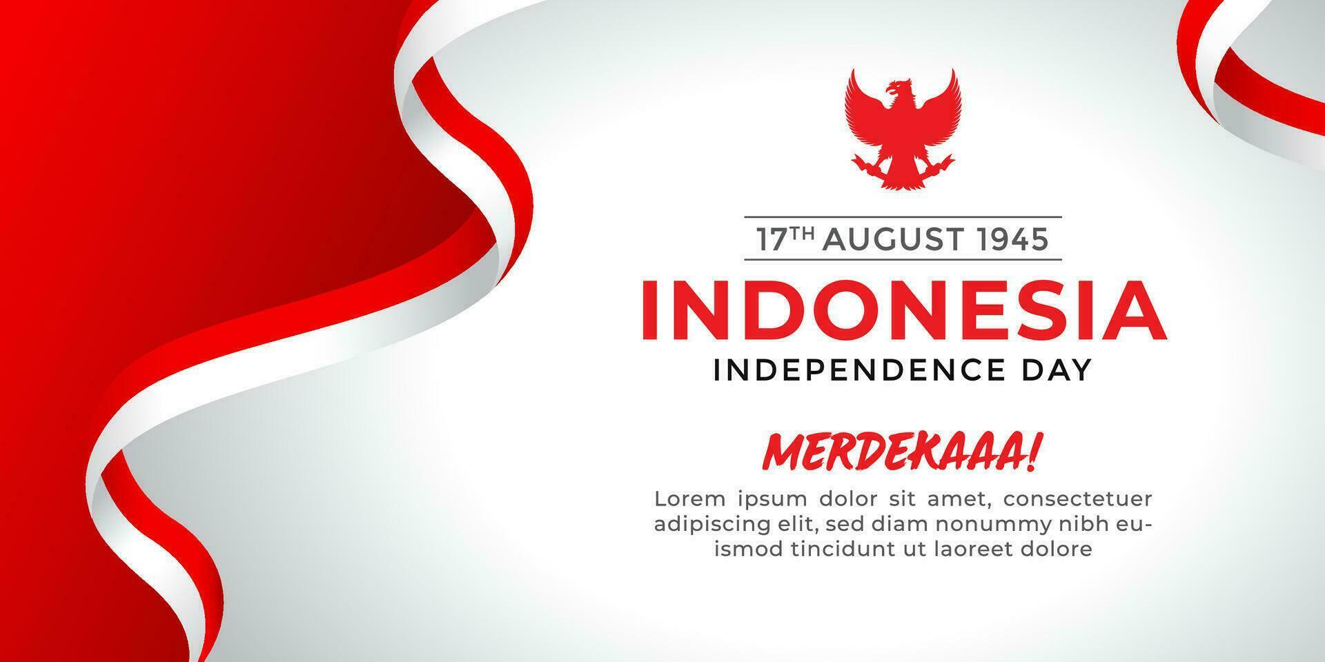 Indonesië onafhankelijkheid dag, Indonesië vrijheid achtergronden, Indonesië vlag rood wit vector