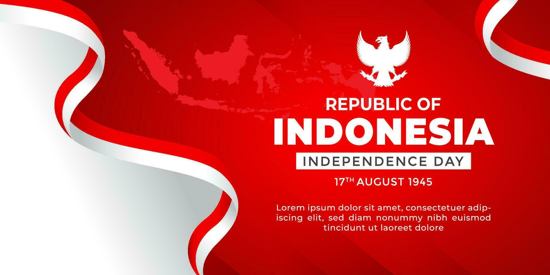 Indonesië onafhankelijkheid dag, Indonesië vrijheid achtergronden, Indonesië vlag rood wit vector