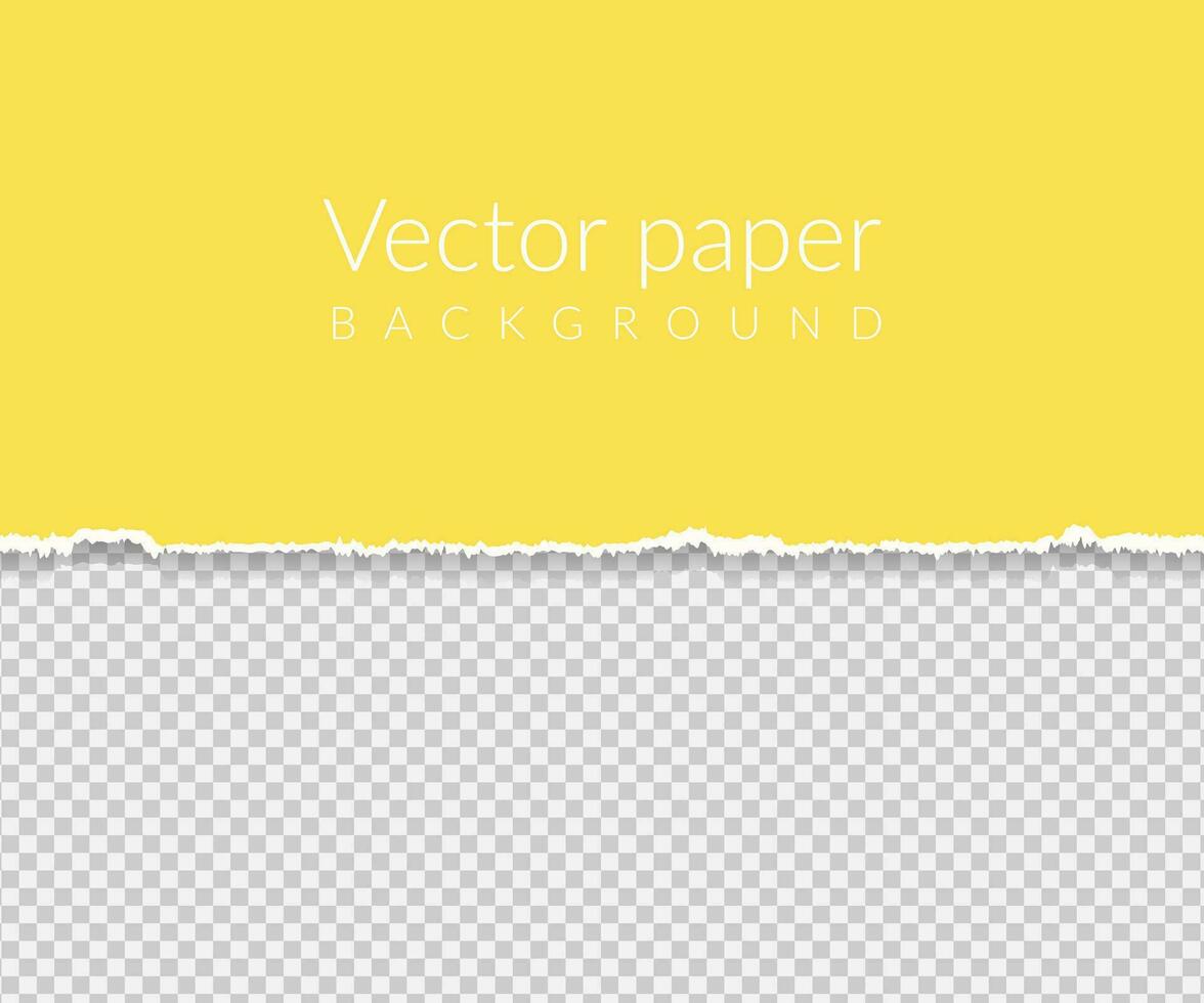 vector achtergrond met gescheurd papier in geel kleur.