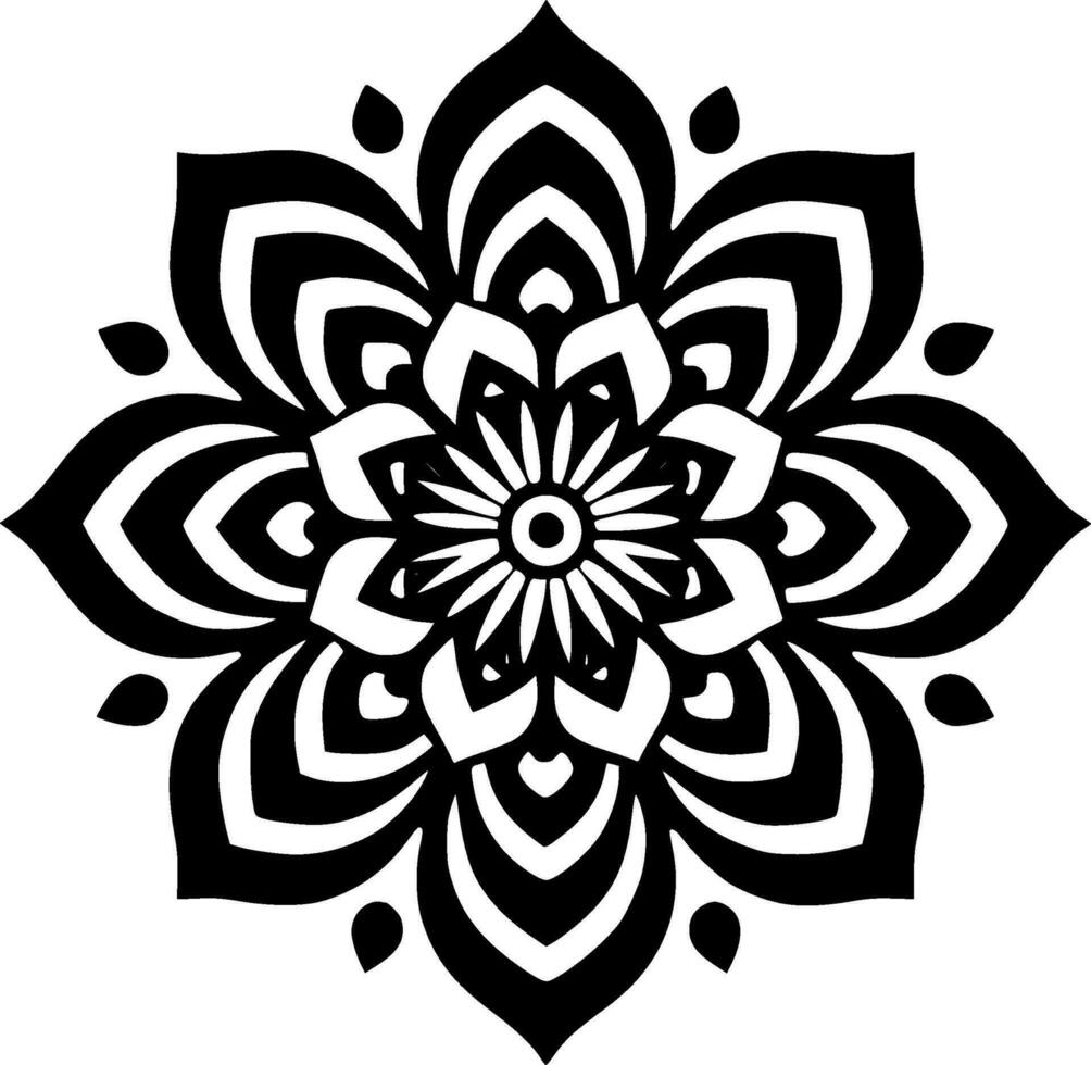 mandala - minimalistische en vlak logo - vector illustratie