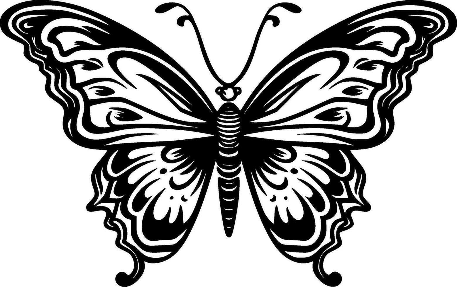 vlinder - minimalistische en vlak logo - vector illustratie