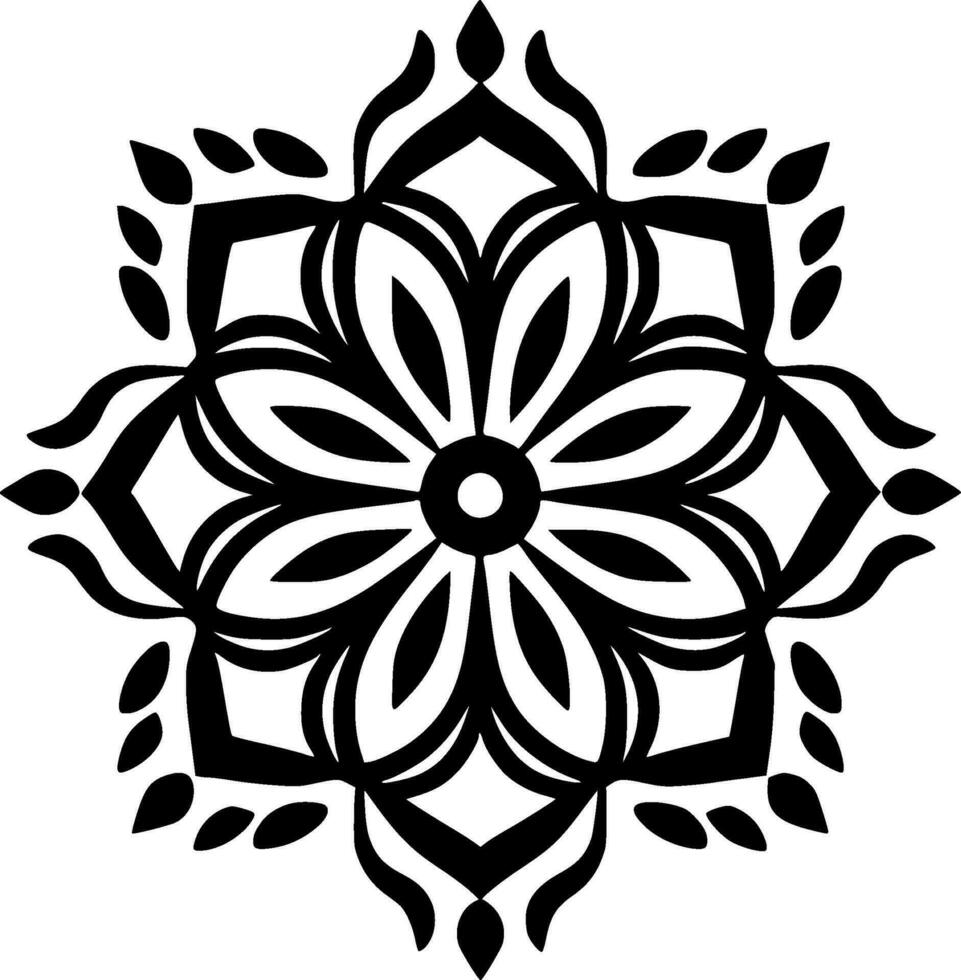 mandala - minimalistische en vlak logo - vector illustratie