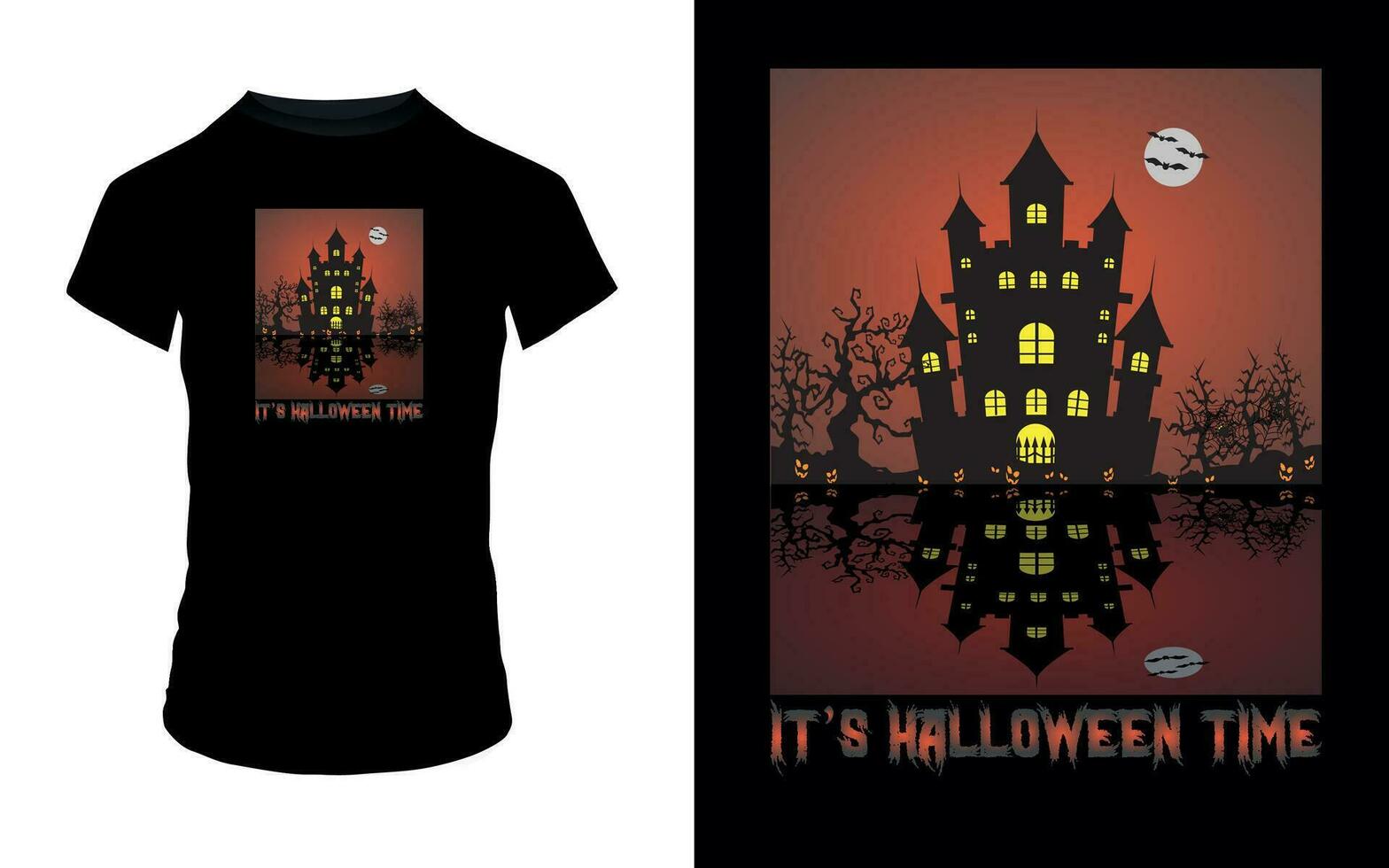 ''zijn halloween tijd'' halloween t overhemd ontwerp vector