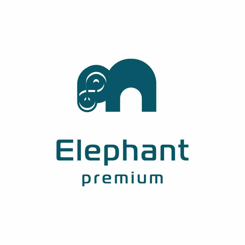 uniek olifant silhouet, dier minnaar logo ontwerp vector illustratie symbool. uniek gemakkelijk en elegant