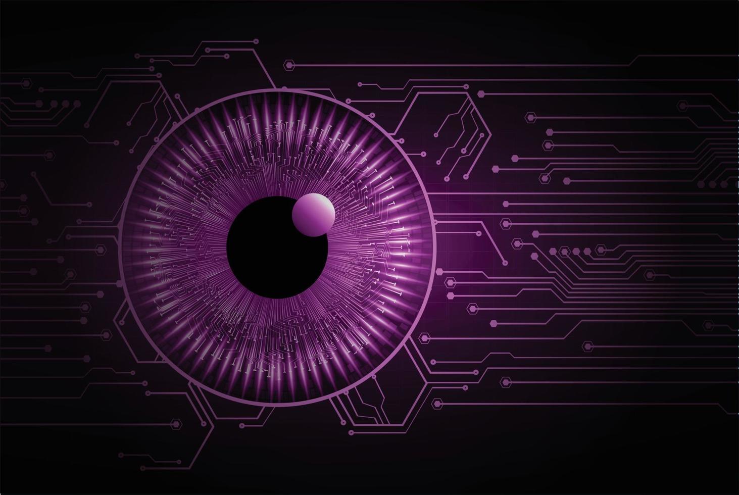 eye cyber circuit toekomstige technologie concept achtergrond vector