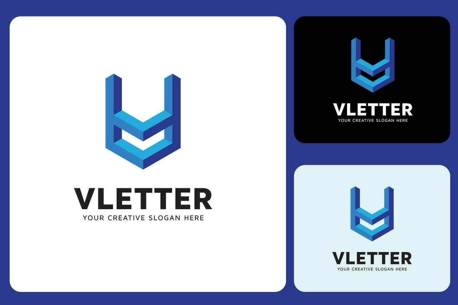 v brief logo ontwerpsjabloon vector