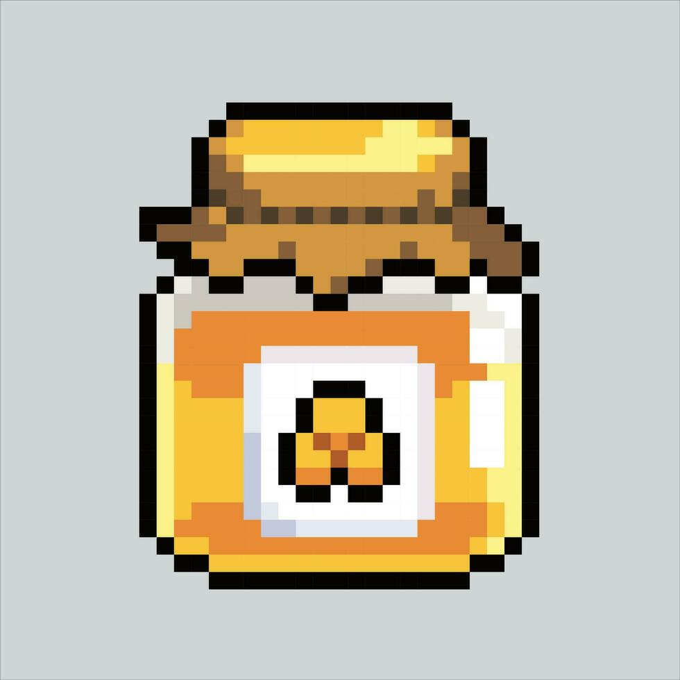 pixel kunst illustratie honing. korrelig honing. honing icoon korrelig voor de pixel kunst spel en icoon voor website en video spel. oud school- retro. vector