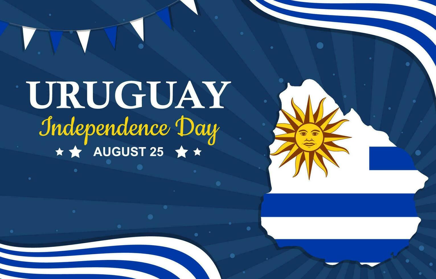 Uruguay onafhankelijkheid dag achtergrond vector