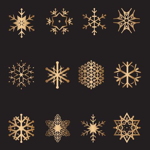Kerst sneeuwvlok collectie vector