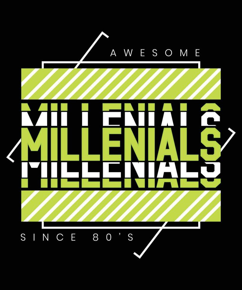 de logo voor geweldig millennials sinds Jaren 80 vector