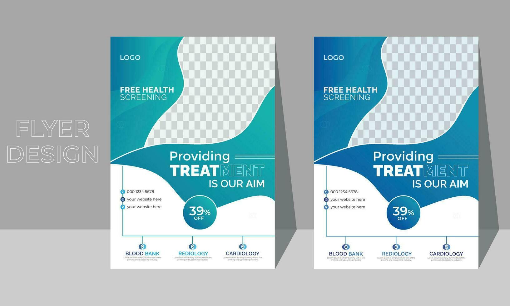 creatief medisch gezondheidszorg folder poster sjabloon ontwerp met vector formaat