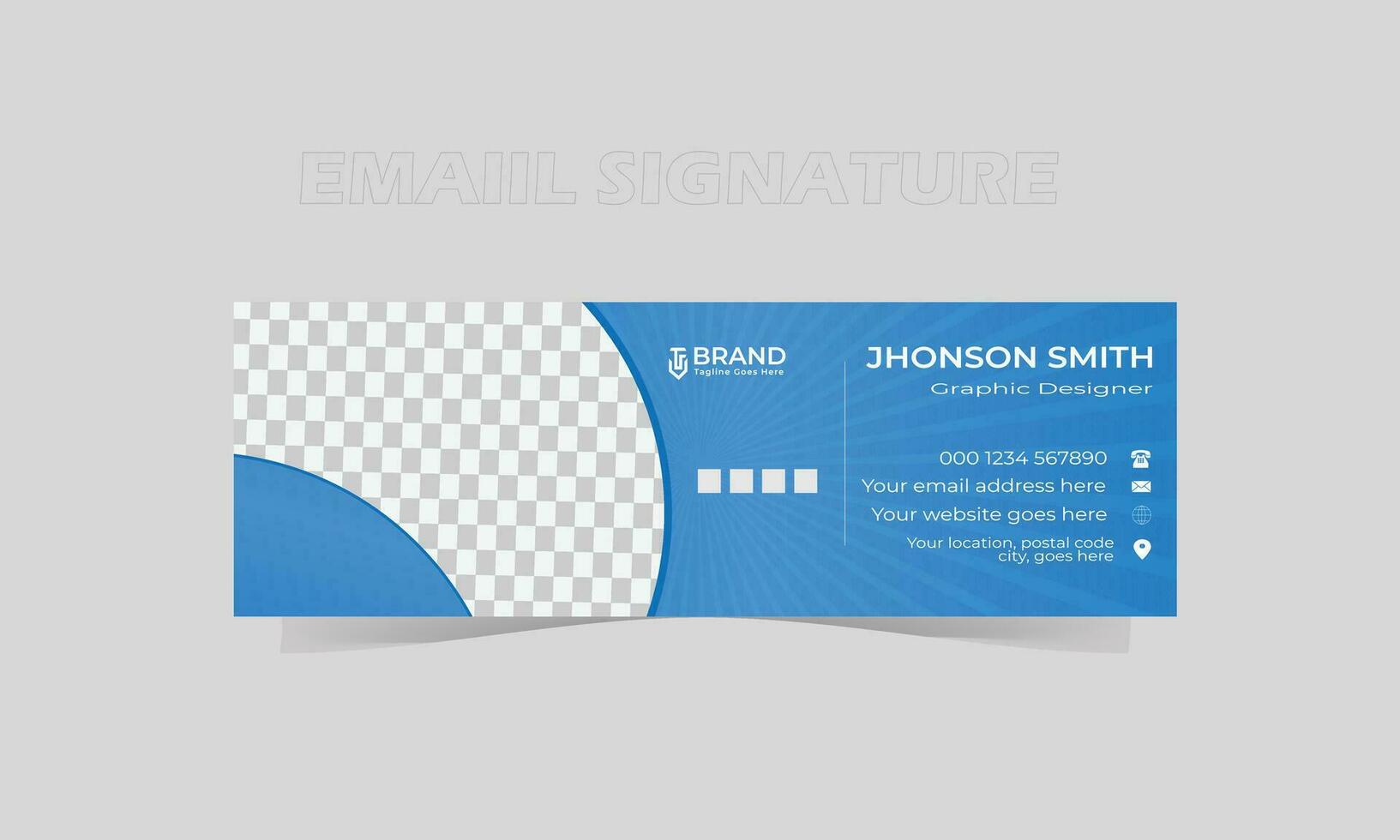 creatief modern e-mail handtekening ontwerp vector