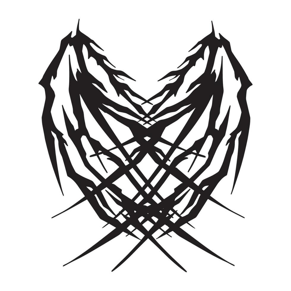 metalhead tribal tatto variant 1 ,Goed voor grafisch ontwerpen bronnen, afdrukken, poster, tatoeëren, en meer. vector