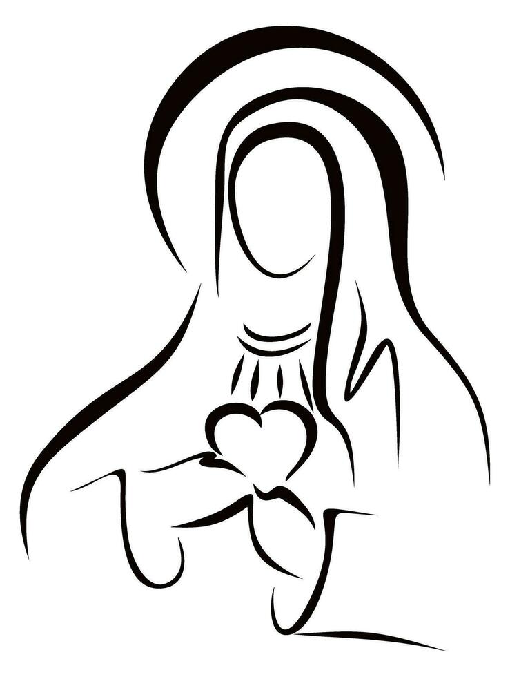 heilige Maria, moeder van Jezus in christen religie vector