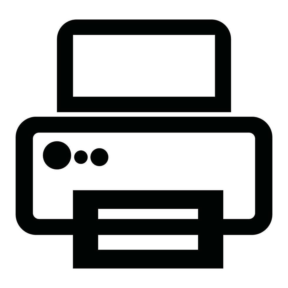 printer icoon silhouet logo vector