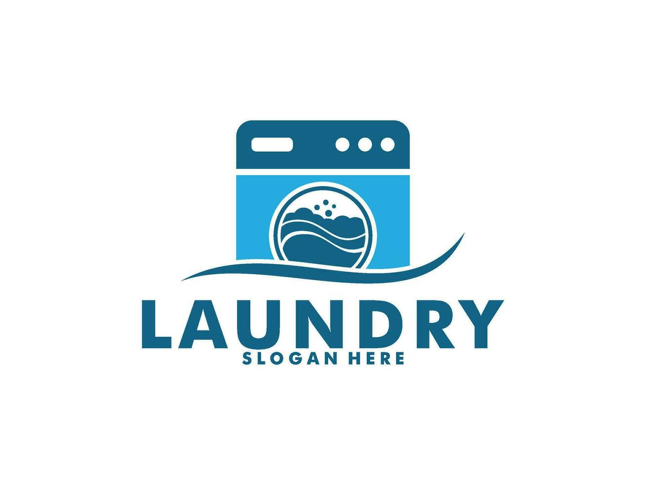 wasserij icoon het wassen machine logo ontwerp voor bedrijf kleren wassen reinigt modern sjabloon vector