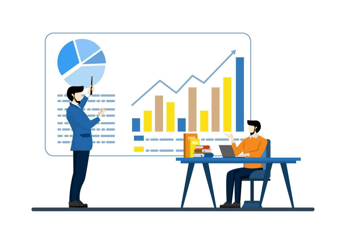 intern en beroep opleiding, leerzaam toerisme concept met weinig mensen. bedrijf coach, leerling groep, professioneel onderwijs Buitenland studie abstract vector illustratie.