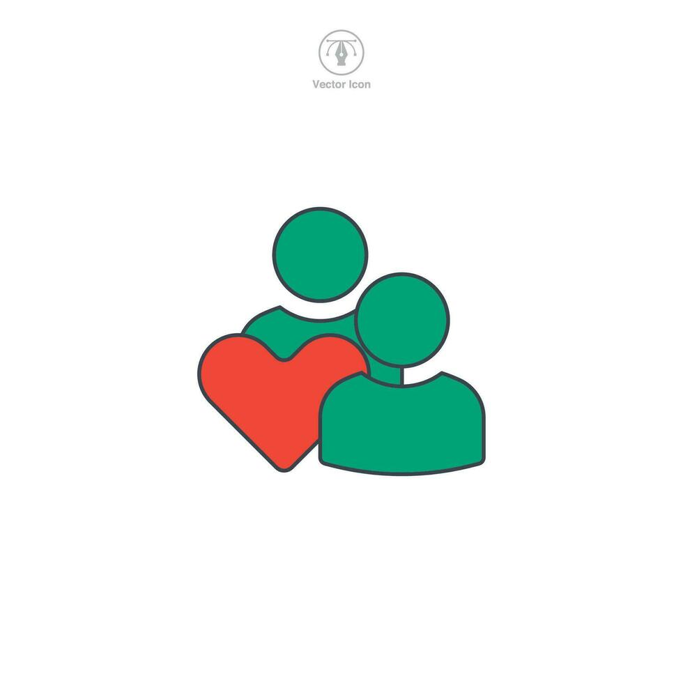 vrijwilliger. groep van mensen icoon symbool vector illustratie geïsoleerd Aan wit achtergrond