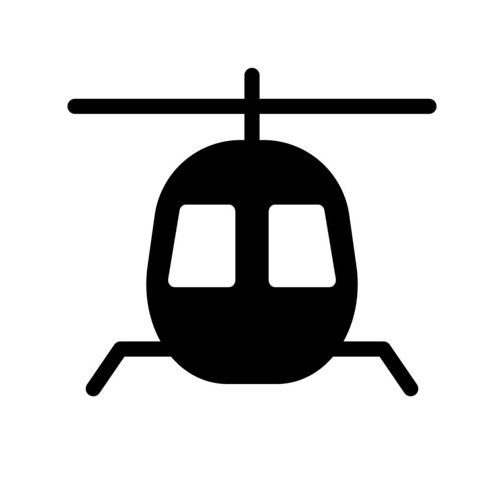 helikopter silhouet icoon. leger helikopter en redden helikopter. vector. vector