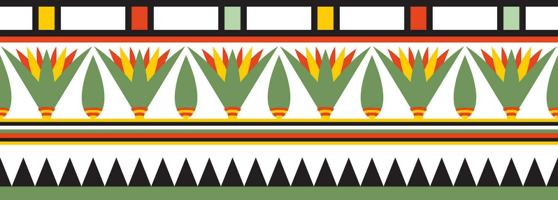 vector oude gekleurde Egyptische naadloos ornament. eindeloos nationaal etnisch grens, kader