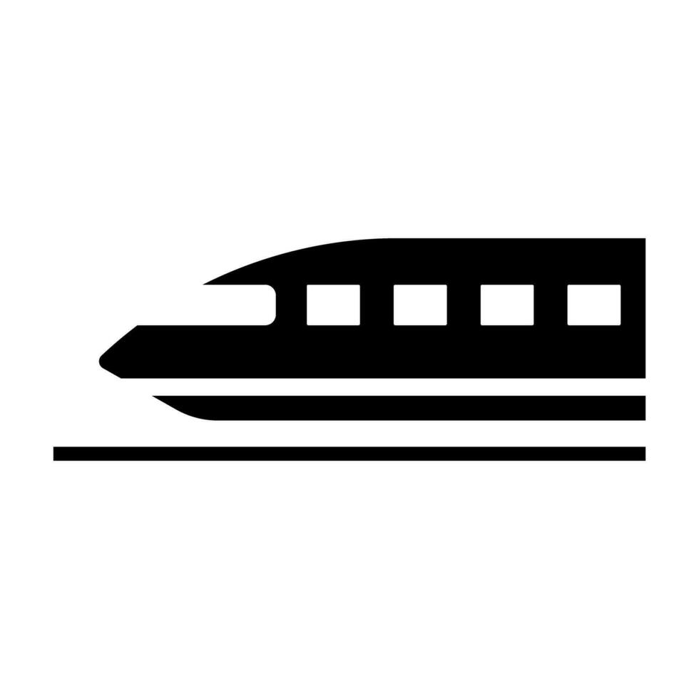 kogel trein silhouet icoon. vervoer. vector. vector