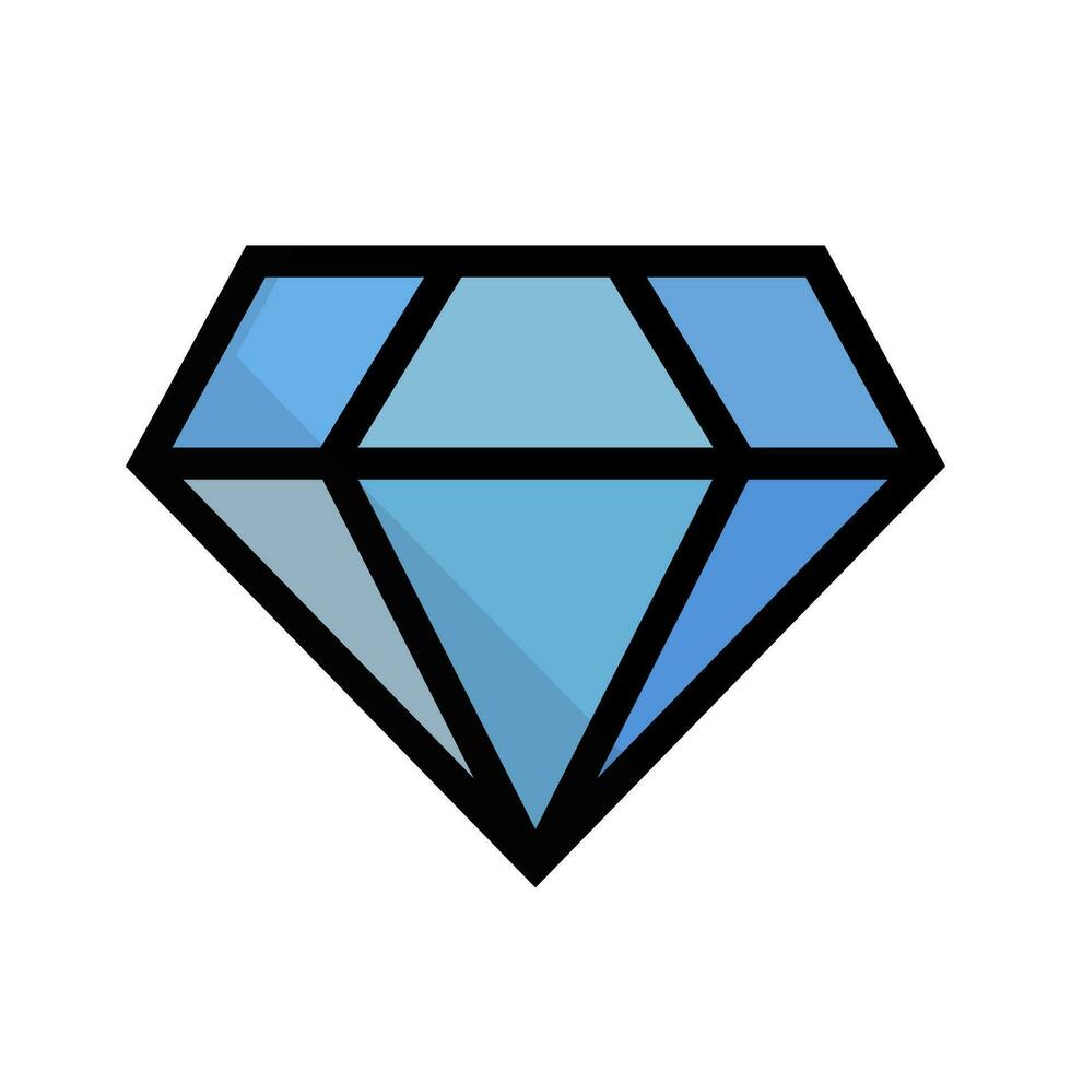 vlak ontwerp diamant icoon. vector. vector