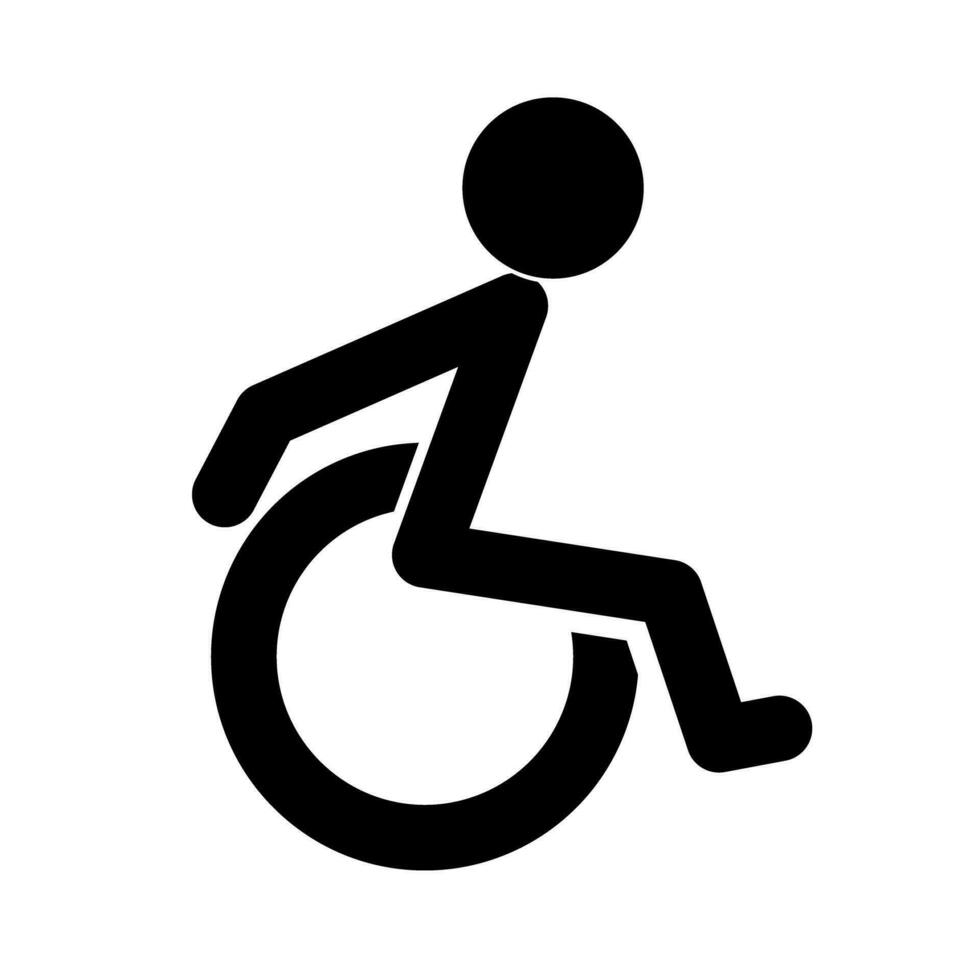 rolstoel revalidatie icoon. rolstoel leven. vector. vector