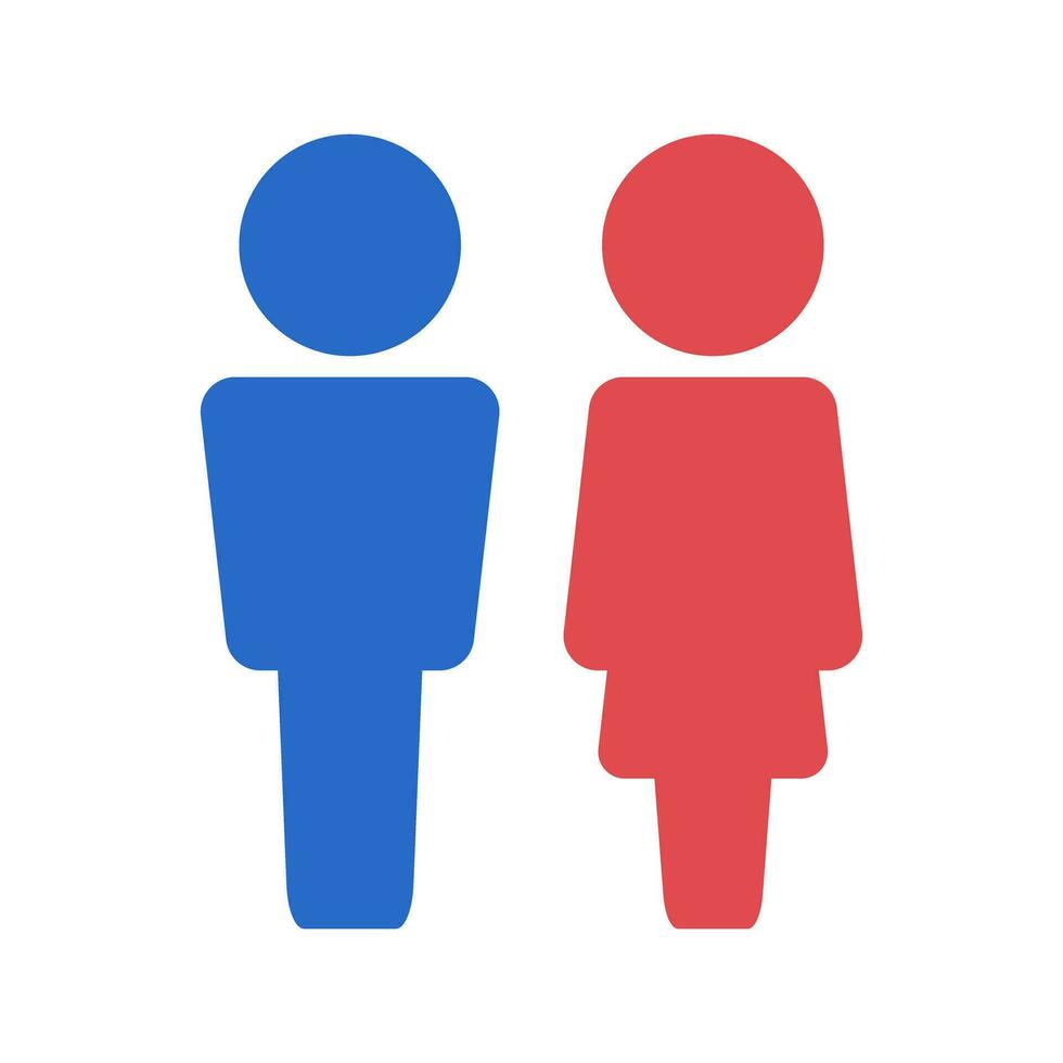 mannetje en vrouw icoon. Mannen en vrouwen toilet icoon. vector. vector