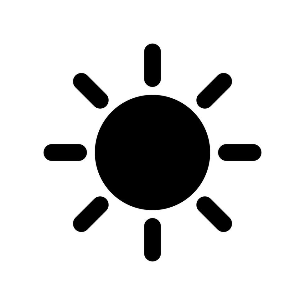 zon silhouet icoon. zonnig. warmte. vector. vector