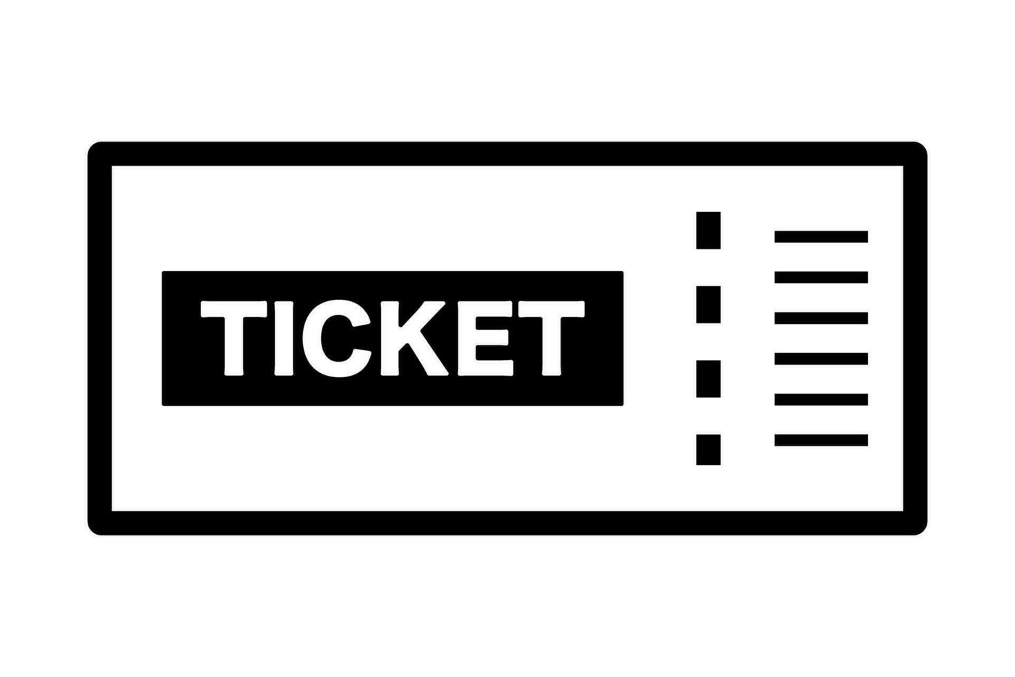 gemakkelijk ticket icoon. korting ticket en bon. vector. vector