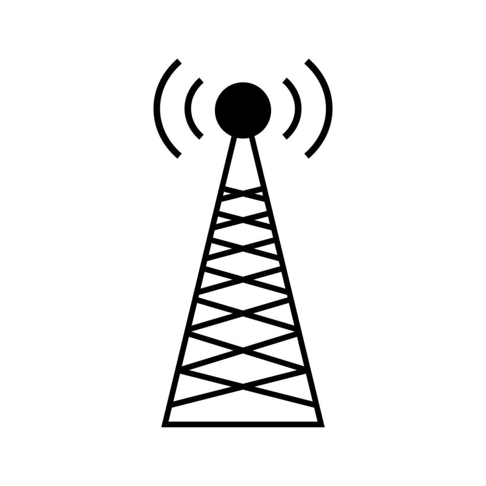 communicatie toren en baseren station icoon. vector. vector