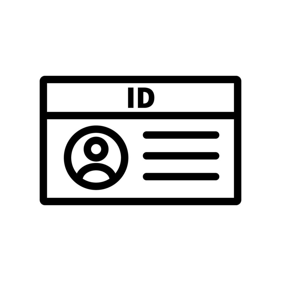 persoon icoon en ID kaart kaart icoon. identificatie symbool. vector. vector
