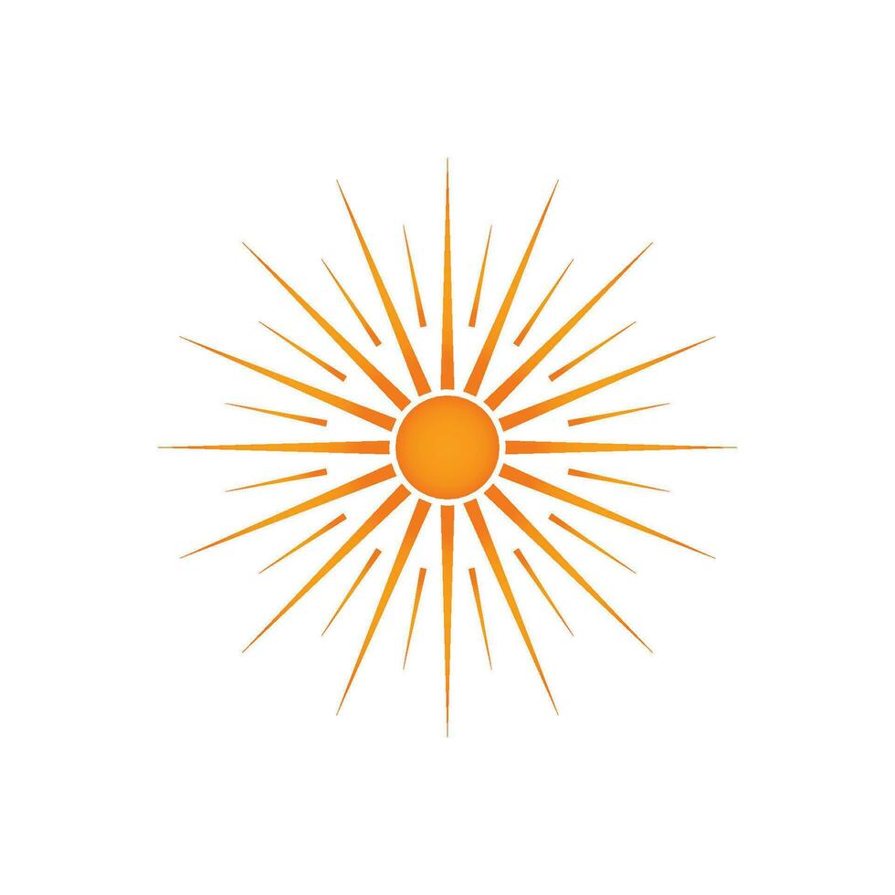 zon logo ontwerp Aan de horizon. zomer teken of symbool. zon icoon vector. illustratie element. vector