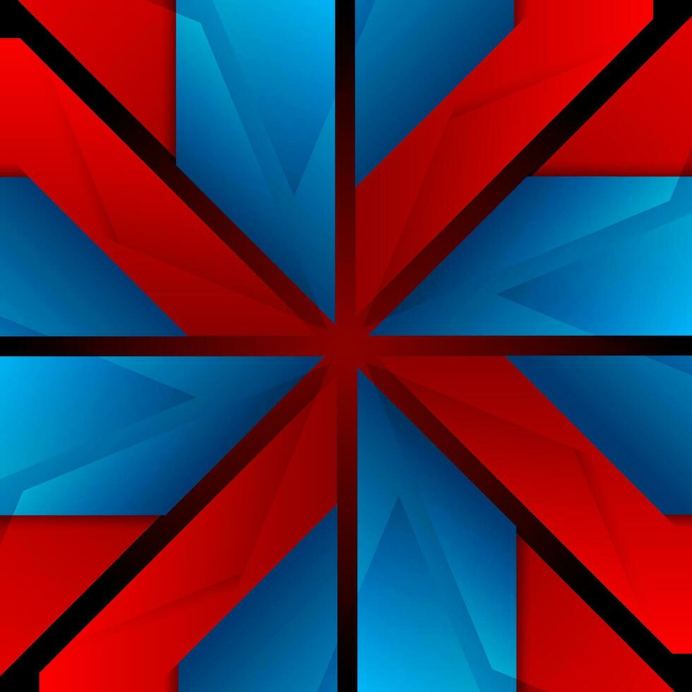 rood en blauw abstract meetkundig achtergrond vector