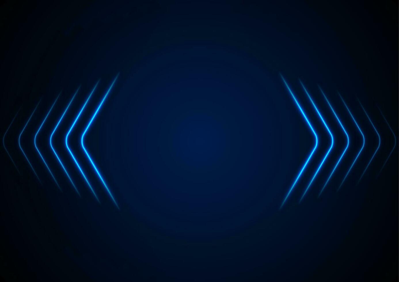 helder blauw abstract neon pijlen tech sci-fi achtergrond vector