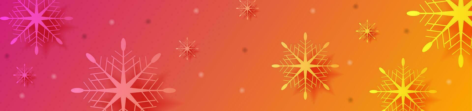 abstract sneeuwvlokken Kerstmis helder banier ontwerp vector