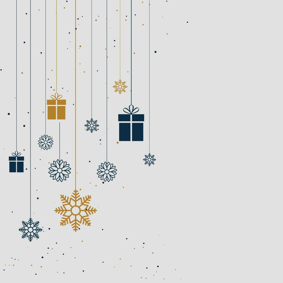 doorlopende lijn hangende kerstboom, geschenkdoos, ster, liefde, kerstmuts en sok. vrolijk kerstfeest en een gelukkig nieuwjaarsthema dat op witte achtergrond wordt geïsoleerd. handgetekende lijntekeningen minimalisme ontwerp vector