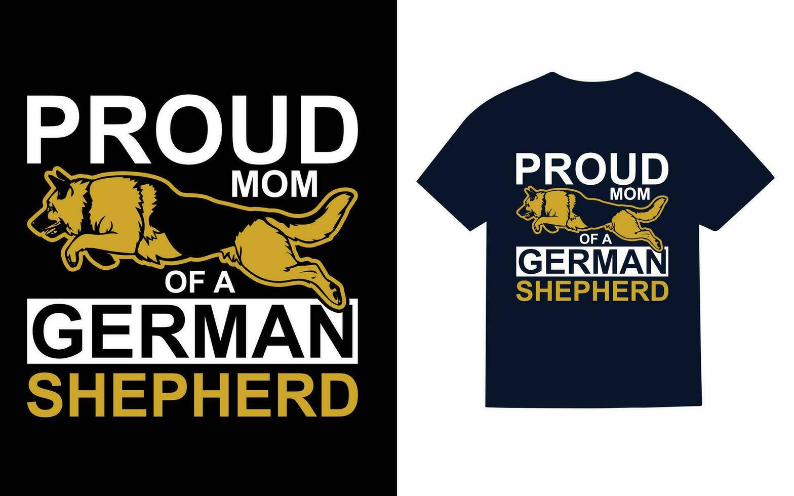 Duitse herder hond typografie t-shirt ontwerp vector
